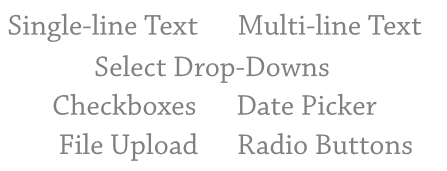 All HTML field types