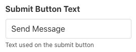 Form submit button text