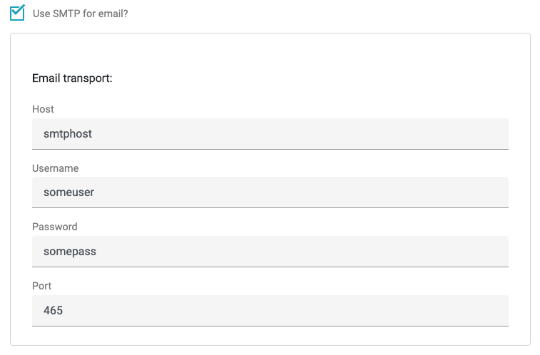 Send form emails using SMTP